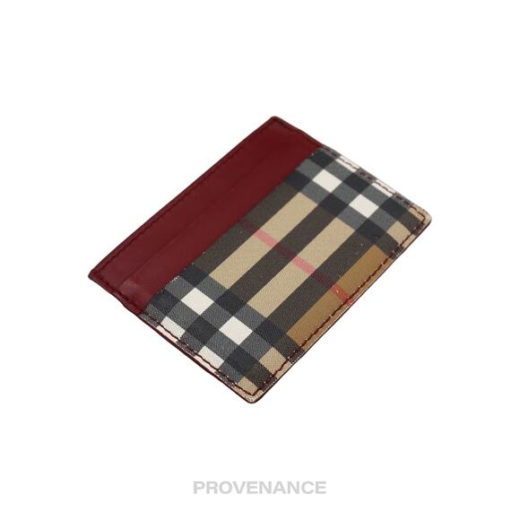 🔴 Burberry Card Holder Wallet - Vintage Nova Check Red - Picture 4 of 4